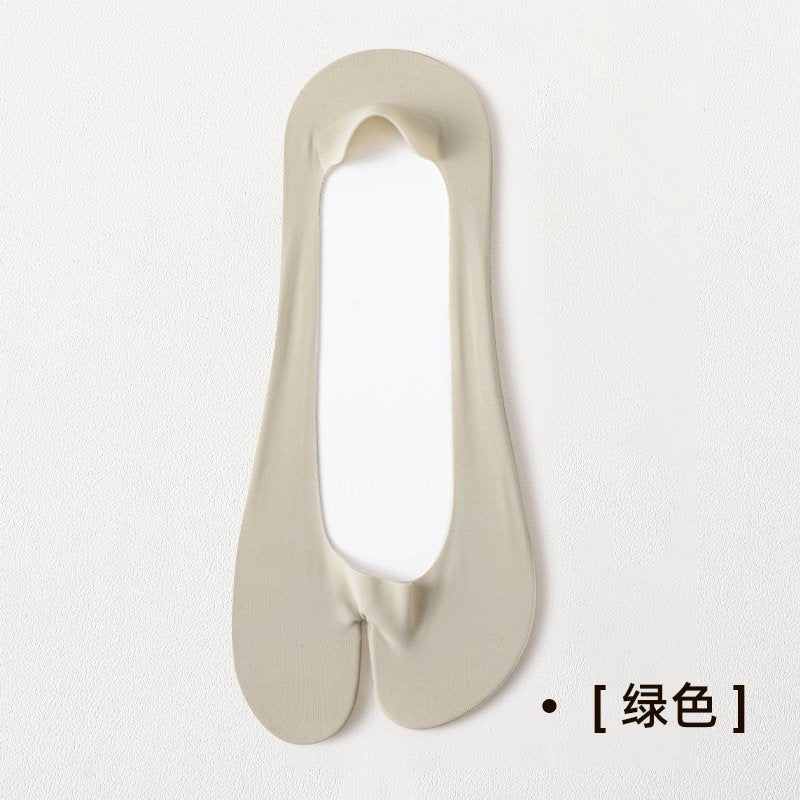 Split-Toe Socks, Summer Thin Boat Socks for Women, Non-Slip, No-Show, Cotton-Soled, Two-Toe Invisible Ice Silk Socks, Zhuji Socks Wholesale