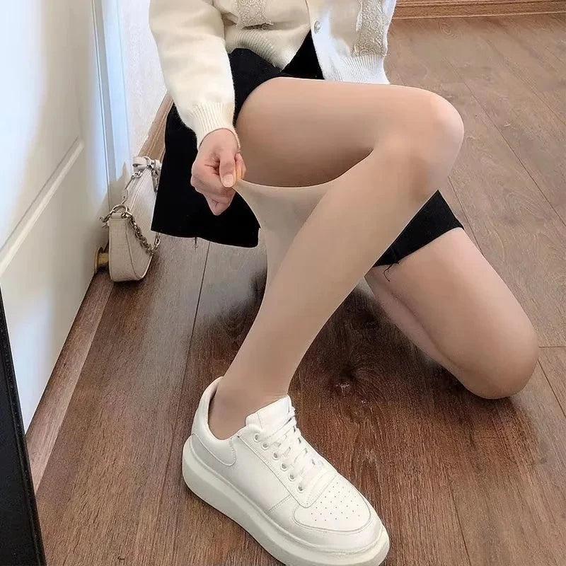 Pantyhose Woman Spring/Autumn Thin Black White Solid Color Stockings for Women
