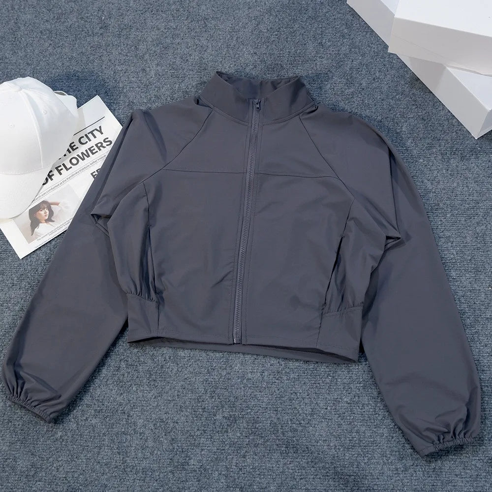 Windproof Sports Jacket — UV Protection Quick-Dry Zip Top