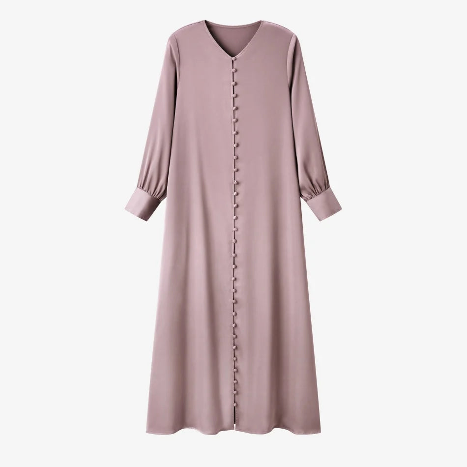 AS SS26 light satin ball buttons dress lightweight super comfortable fabric dressy woman clothes
