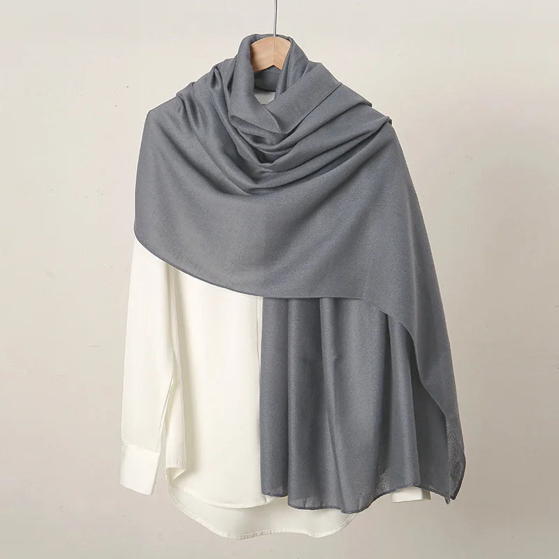 New Cotton Linen Hijab Scarf For Women Femme Musulmane shawls Kebaya Women's Hijab Headscarf Wrap Stoles Solid Islamic Headband