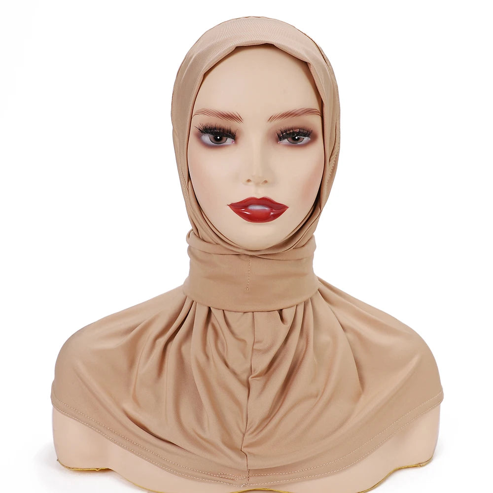 Ready To Go wear Instant Hijab for Ladies Girls Women With Tie Back Buttons Premium Quality Jersey Scarf