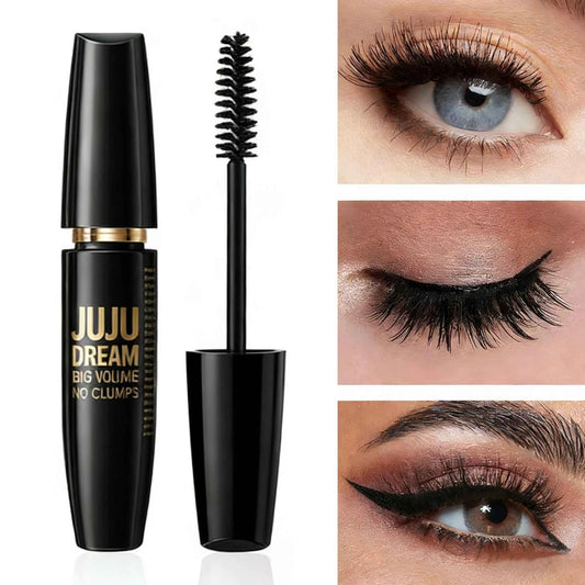 4D Black Mascara Thickening Lengthening Waterproof Fiber Mascara Long Lasting Eyelash Makeup Waterproof Liquid Fiber Mascara