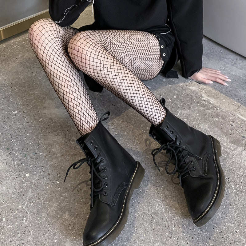 Guangzhou Baihui women's fishing net socks anti-hook silk thin love black silk long one-in-one socks European and American jk pantyhose wholesale