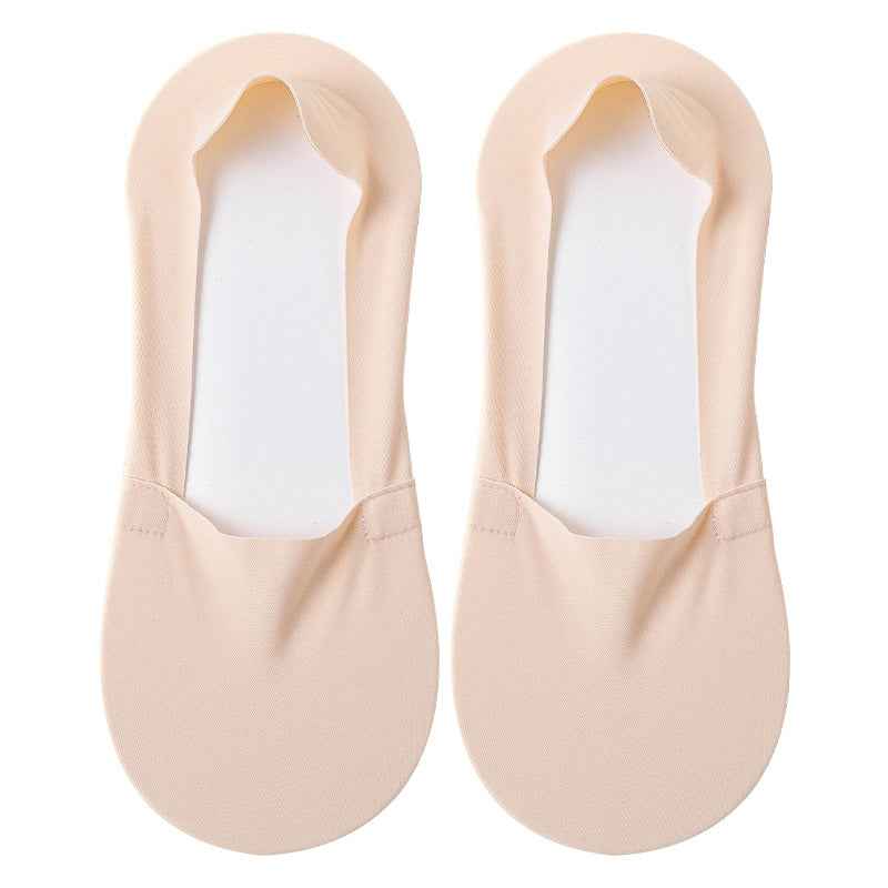 Boat socks women's summer sweat-absorbent cotton breathable shallow invisible non-slip heel with shoes women's socks