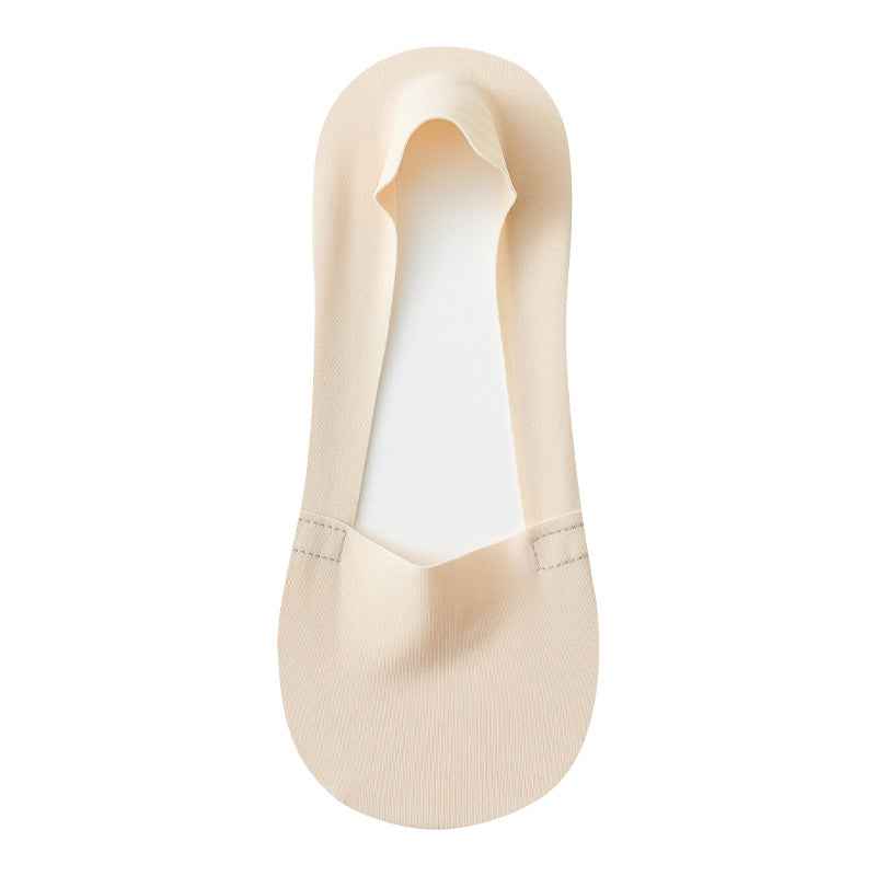 Summer thin ice silk arbitrary cut boat socks ladies towel cotton bottom shallow invisible silicone cotton anti-slip antibacterial socks
