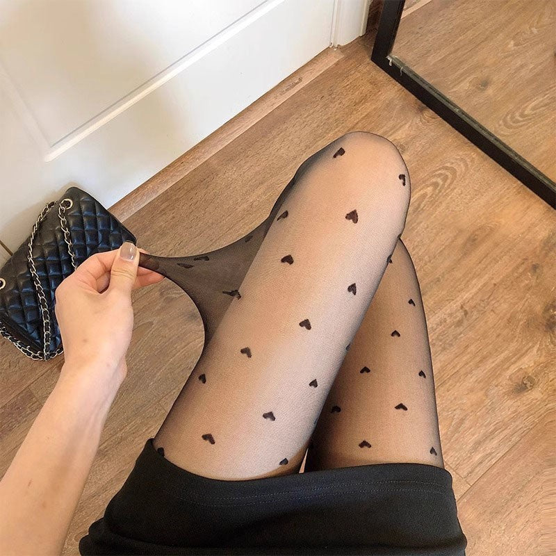 Jk Japanese-Style White Sheer Stockings for Women, Pure Desire Bare-Leg Artifact, Summer Thin Pineapple Stockings, Anti-Snag Black Pantyhose