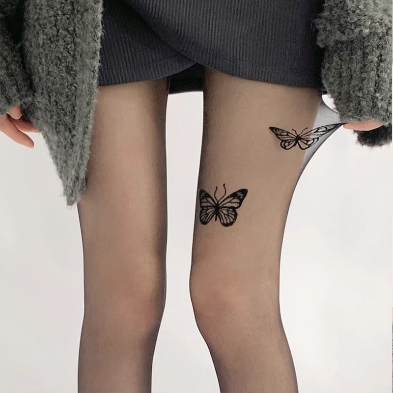Jk Japanese-Style White Sheer Stockings for Women, Pure Desire Bare-Leg Artifact, Summer Thin Pineapple Stockings, Anti-Snag Black Pantyhose