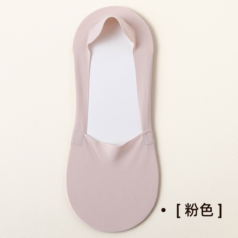 Boat socks women's summer sweat-absorbent cotton breathable shallow invisible non-slip heel with shoes women's socks