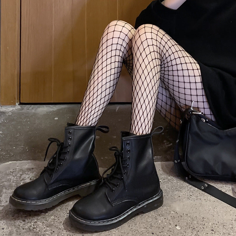 Japanese-Style Fishnet Stockings, Anti-Snag Thin Spring/Summer Women's Heart-Patterned Black Long Pantyhose, Jk Tights Wholesale