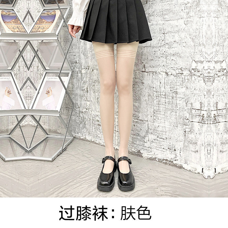 Japanese-Style Fishnet Stockings, Anti-Snag Thin Spring/Summer Women's Heart-Patterned Black Long Pantyhose, Jk Tights Wholesale