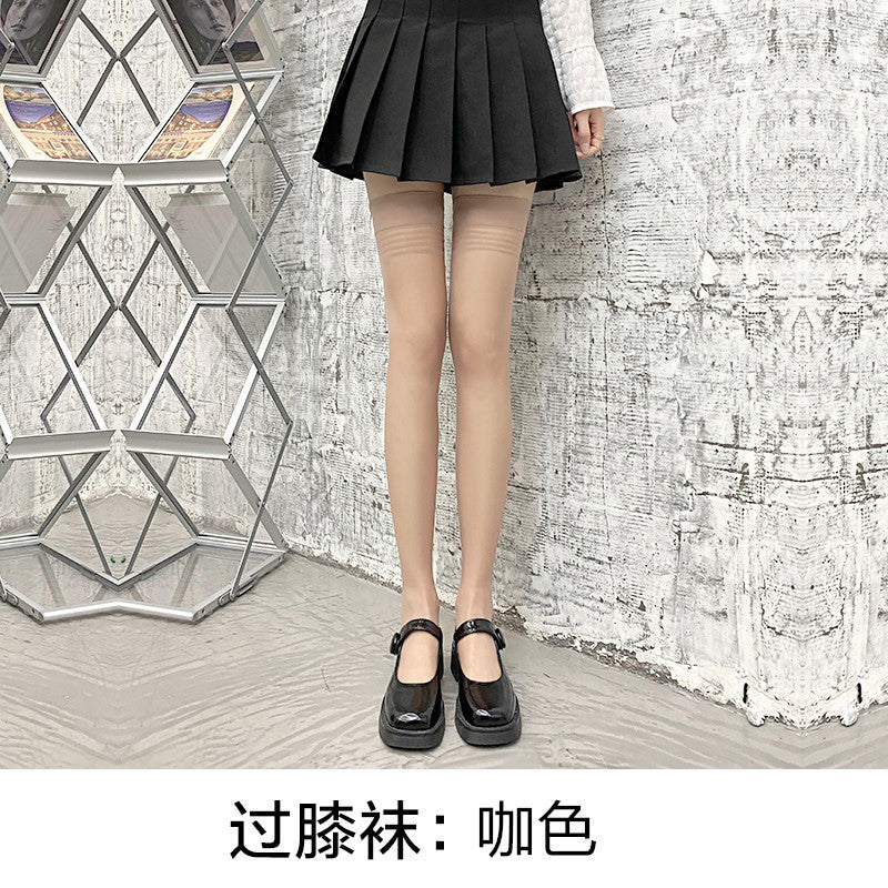 Japanese-Style Fishnet Stockings, Anti-Snag Thin Spring/Summer Women's Heart-Patterned Black Long Pantyhose, Jk Tights Wholesale