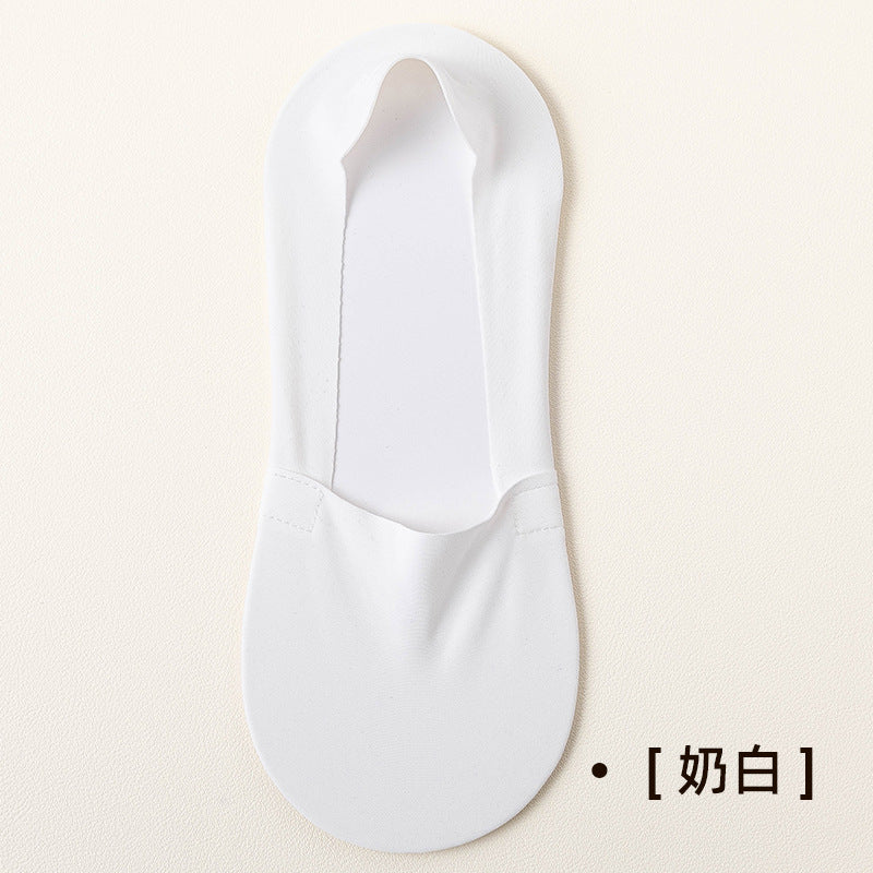Boat socks women's summer sweat-absorbent cotton breathable shallow invisible non-slip heel with shoes women's socks