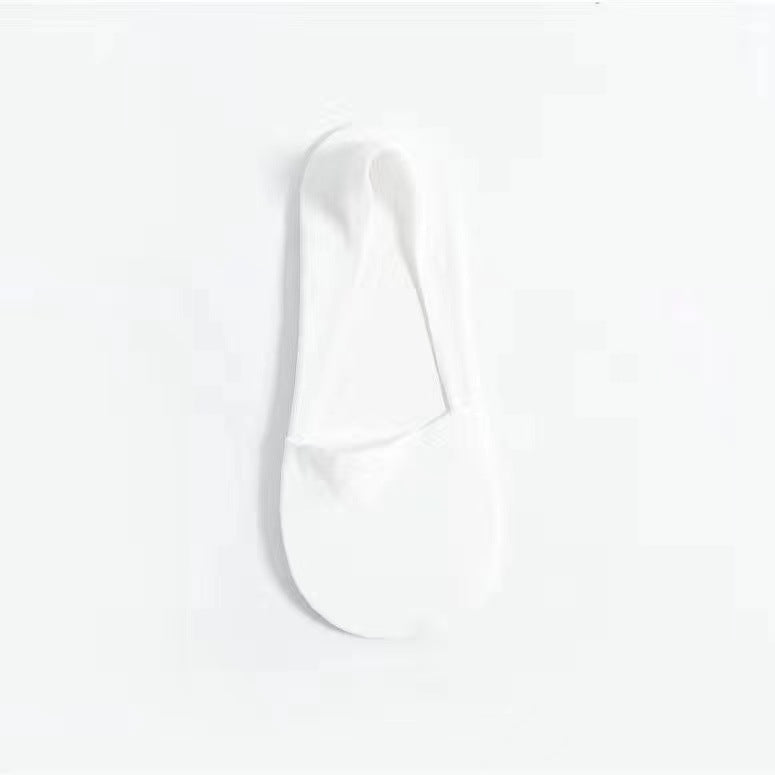 Summer thin ice silk arbitrary cut boat socks ladies towel cotton bottom shallow invisible silicone cotton anti-slip antibacterial socks