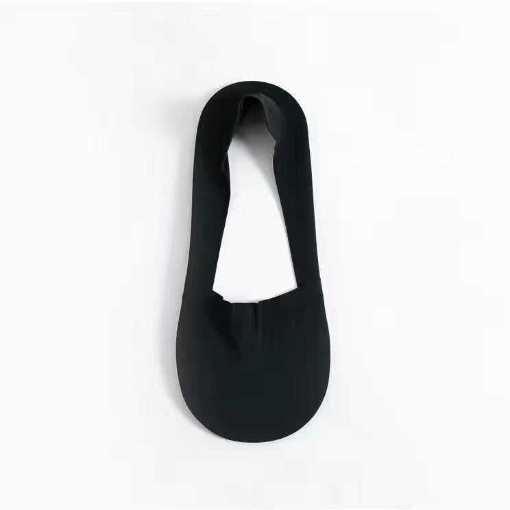 Summer thin ice silk arbitrary cut boat socks ladies towel cotton bottom shallow invisible silicone cotton anti-slip antibacterial socks