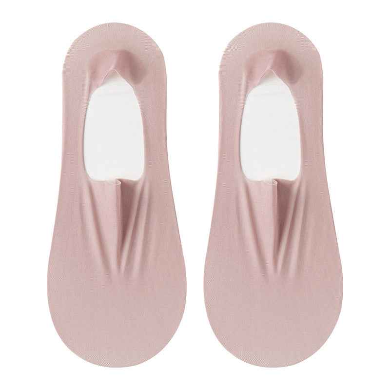 Socks women's spring and summer new short socks deodorant sweat-absorbent cotton thin boat socks do not fall with non-slip invisible socks Zhuji socks