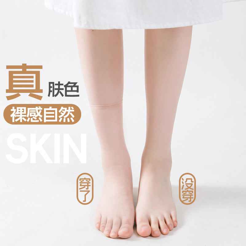 Non-slip short stockings ultra-thin summer stockings anti-snag silk crystal socks dispensing steel stockings flesh-colored socks women's socks