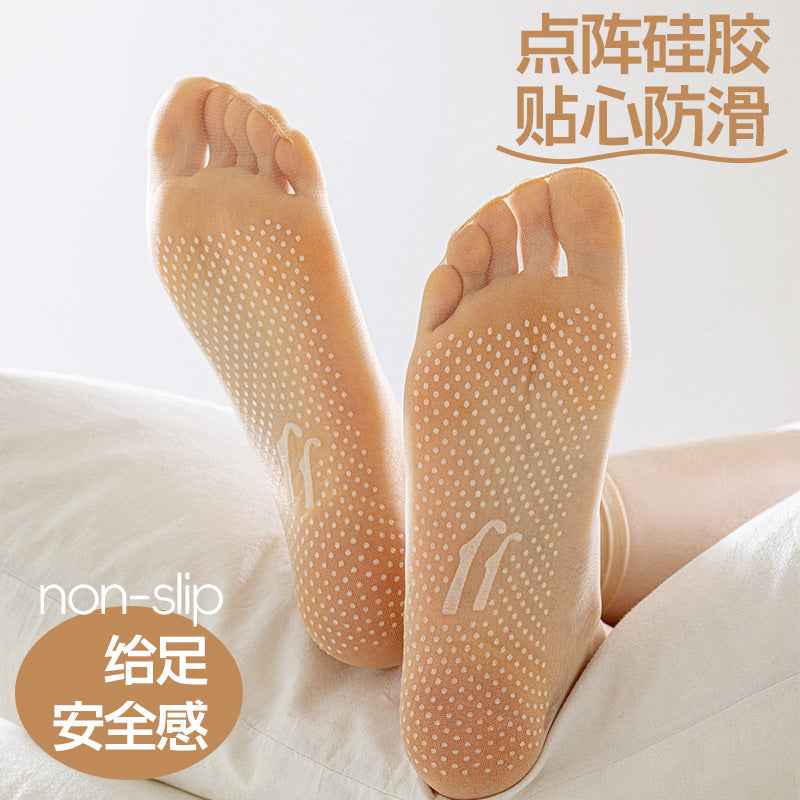 Non-slip short stockings ultra-thin summer stockings anti-snag silk crystal socks dispensing steel stockings flesh-colored socks women's socks