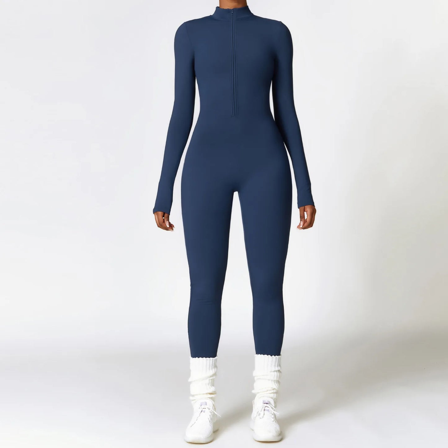 Velvet Yoga Jumpsuit — Push-Up Gym & Pilates Outfit