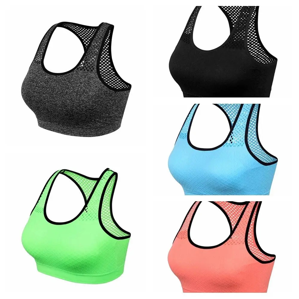 Hollow-Out Sports Bra — Shockproof Quick-Dry Yoga Vest
