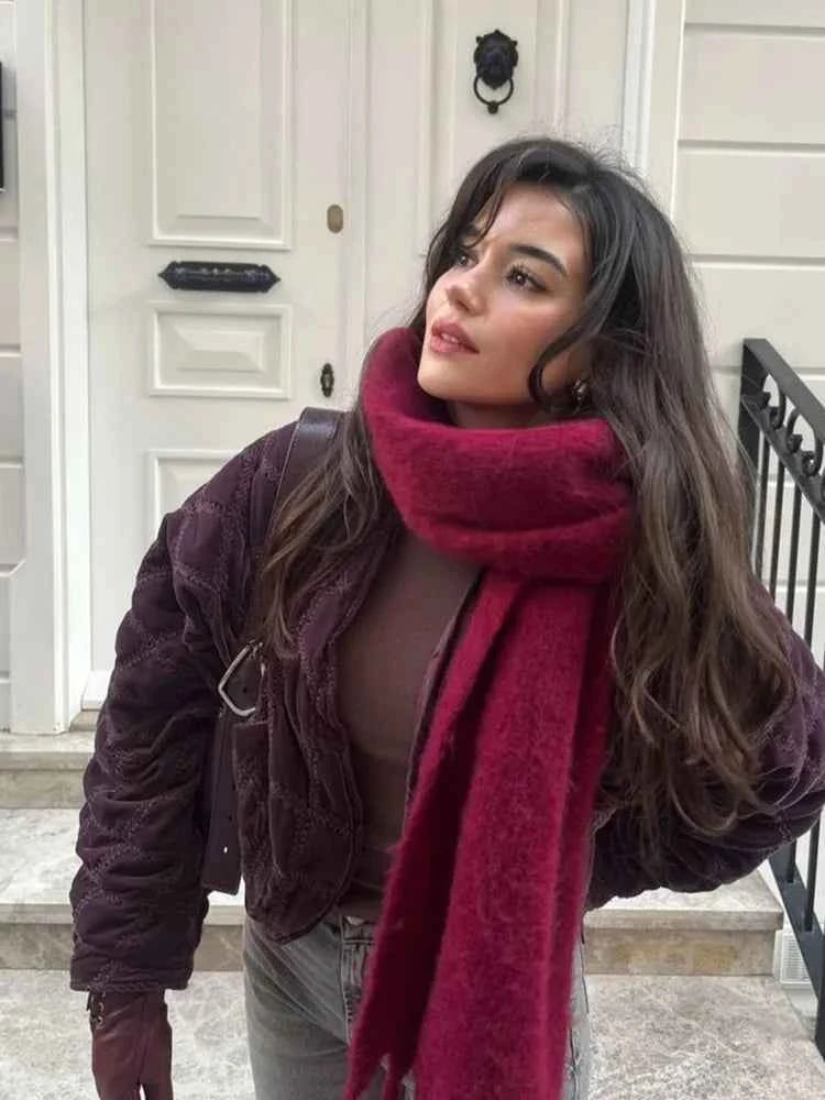 Luxury Women Solid Winter Scarf Warm Cashmere Shawl Soft Elegant Lady Poncho Thick Pashmina Bufanda Echarpe Winter Clothes