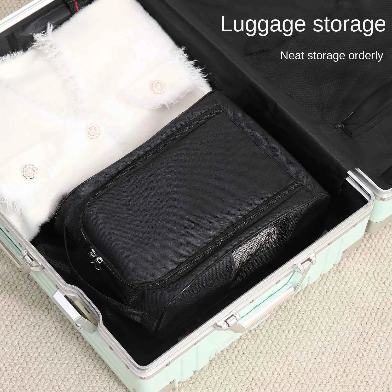 Portable Golf Shoe Bag Oxford Cloth Shoe Carrier Bags Breathable Lightweight Golf Handbag Dustproof Football Tennis Shoe Bag