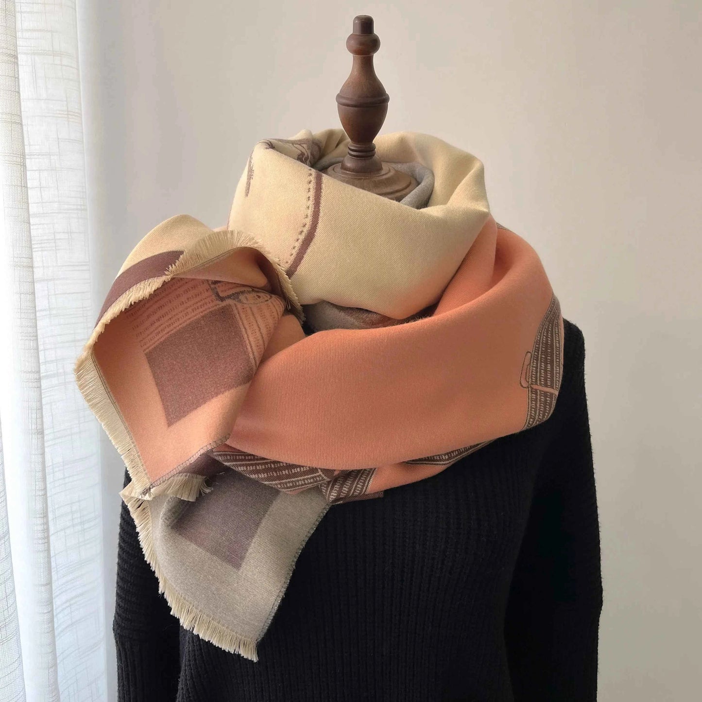 Winter Cashmere Scarf Women Luxury  Print Female Shawl Wrap Scarves Lady Thick Warm Blanket Gift Echarpe Pashmina