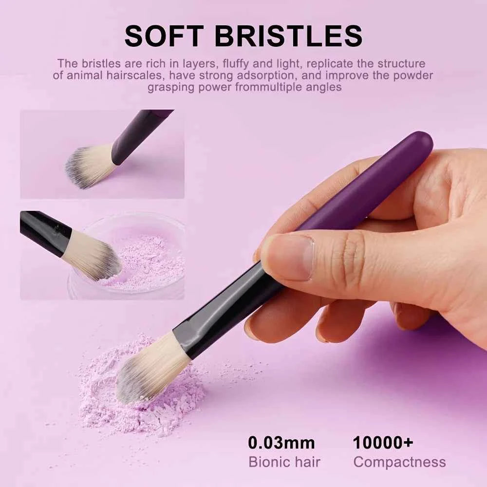 20pcs Eye Makeup Brush Set Portable Soft Makeup Brushes Beauty Tools Foundation Eyeshadow Eyeliner Brush Multi-function Beginner