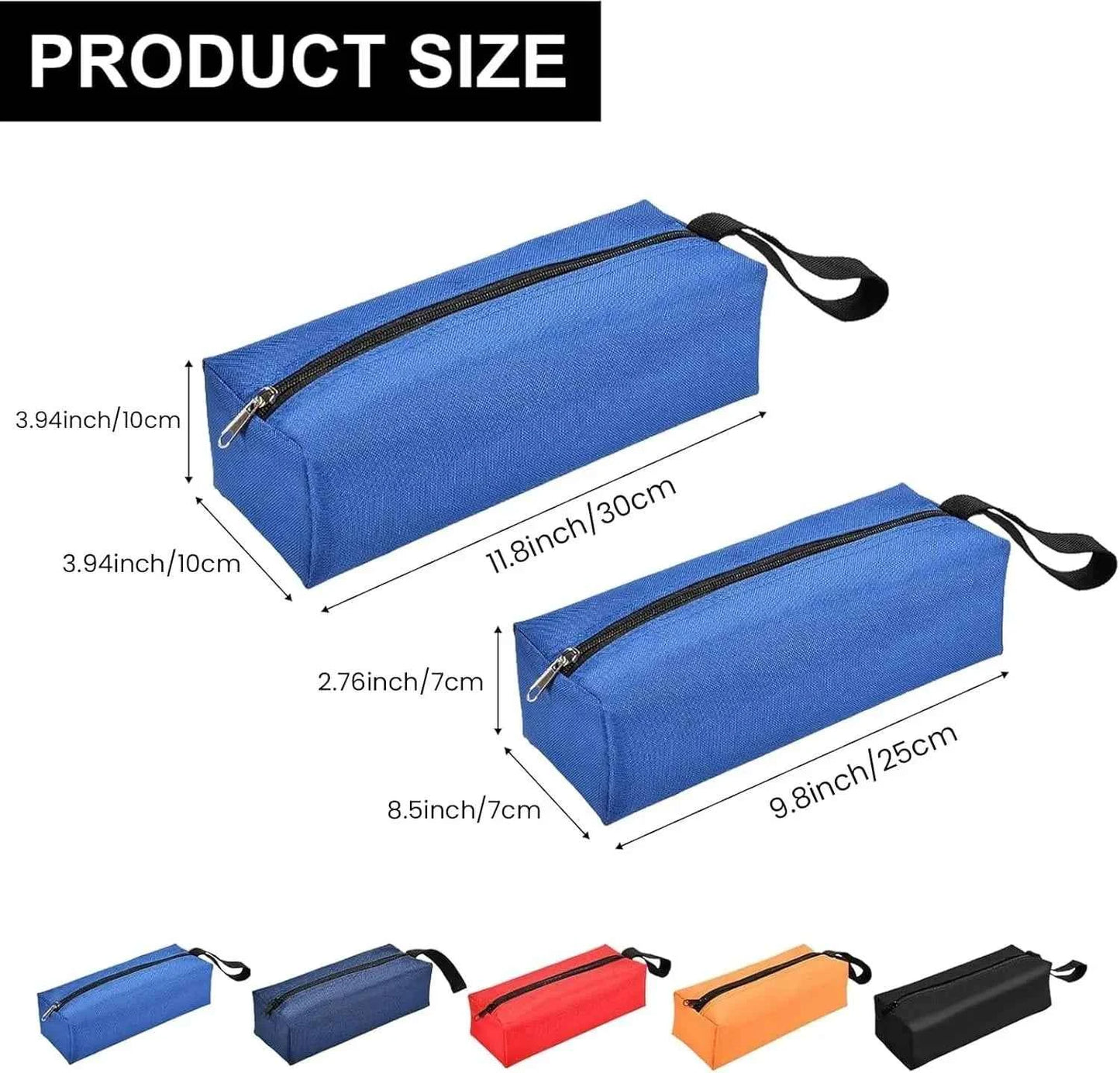 Small Tool Pouch Zipper Tool Bags Canvas Waterproof Versatile Hand Zippered Tool Pouches Zipper Tool Pouch Tote Bag