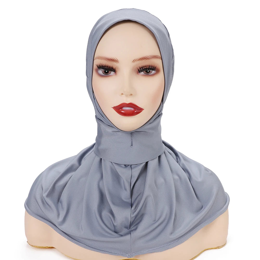 Ready To Go wear Instant Hijab for Ladies Girls Women With Tie Back Buttons Premium Quality Jersey Scarf