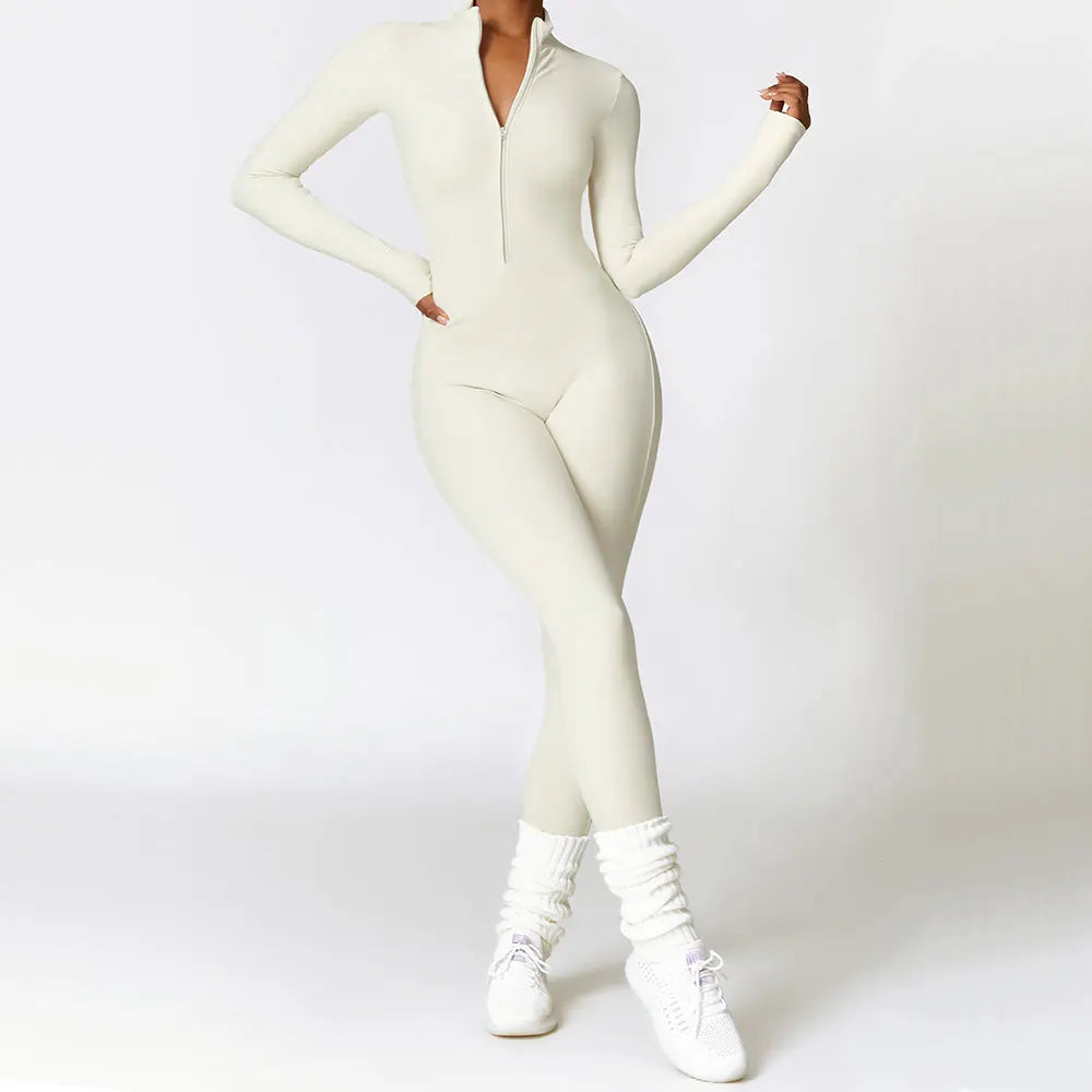 Velvet Yoga Jumpsuit — Push-Up Gym & Pilates Outfit