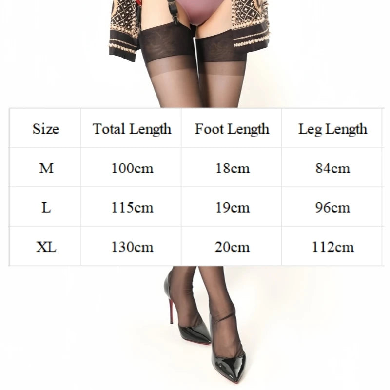 Plus Size Sheer Knee-High Stockings — Nylon Oversized Hosiery
