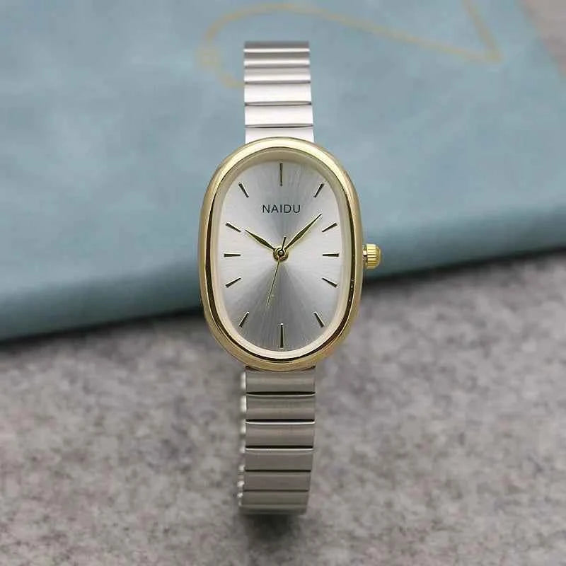 watch for women  Ladies Watches  Women's wristwatch  Simple Silver and Gold Stainless  Watchband Quartz   Women's watches