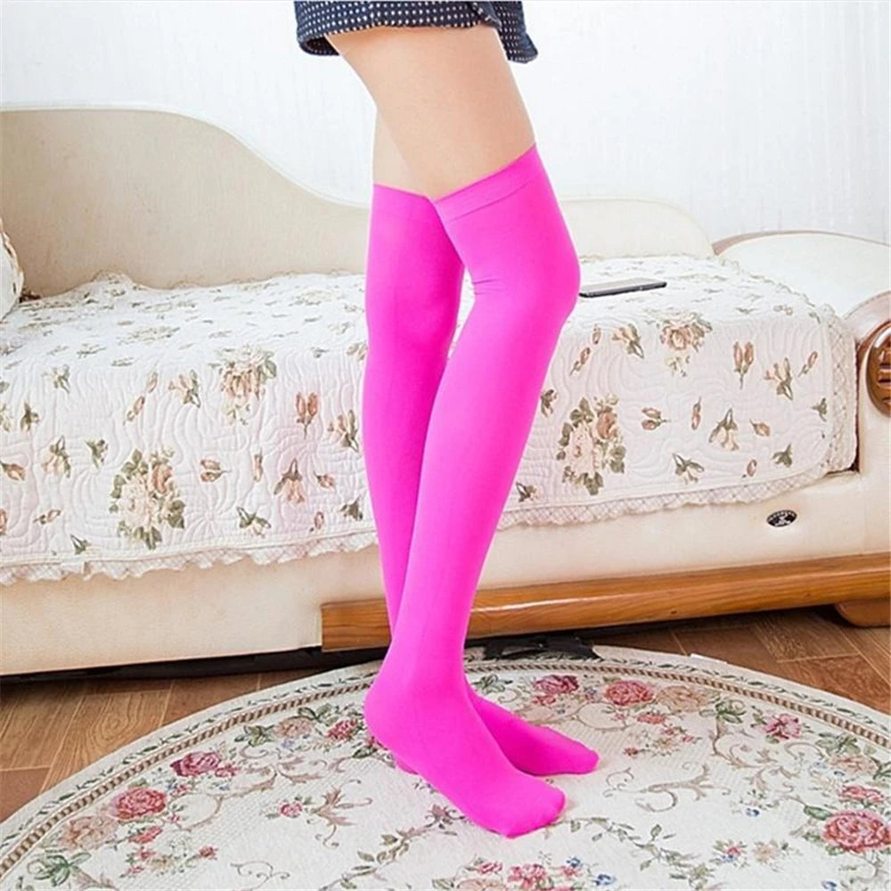 Cotton Thigh High Stockings — Over-Knee Socks for Women & Girls