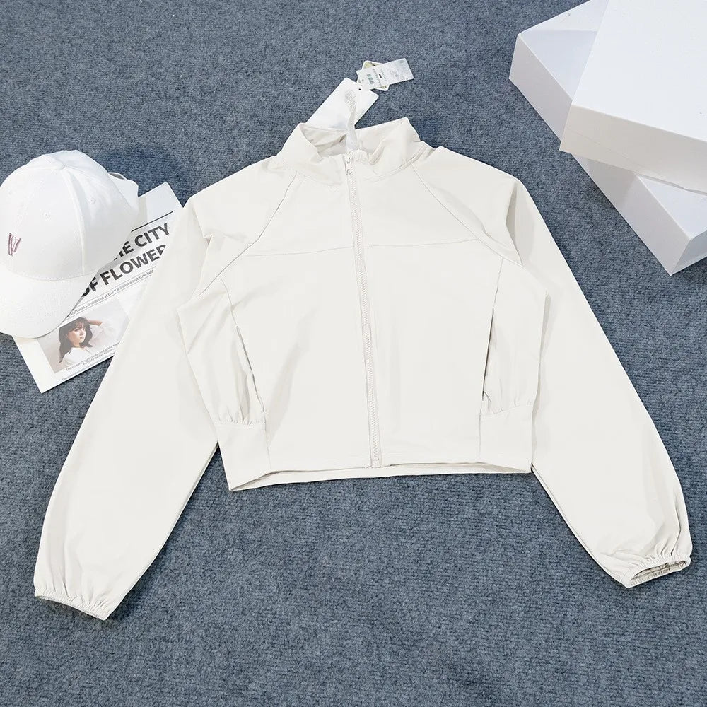 Windproof Sports Jacket — UV Protection Quick-Dry Zip Top