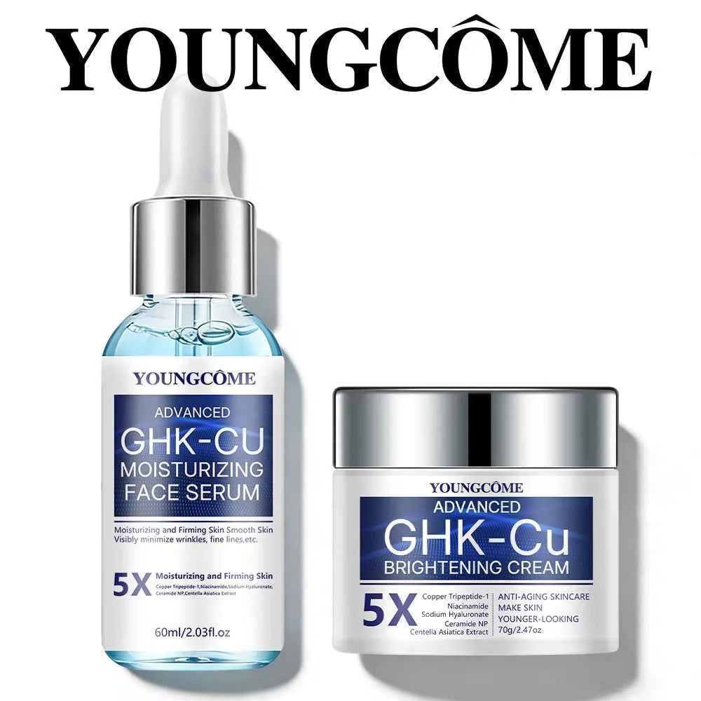 GHK-CU Copper Peptide Anti-Aging Face Cream & Serum - Firming & Hydrating Moisturizer for All Skin Types, Skincare for Women