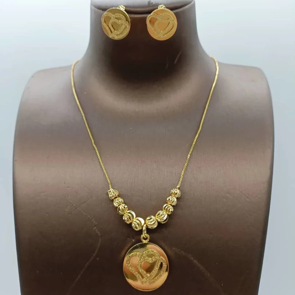 Italy Luxury Design Gold Plated Jewelry Set for Women Trendy Dubai Geometric Earrings Necklace New Jewelery Vintage Accesories