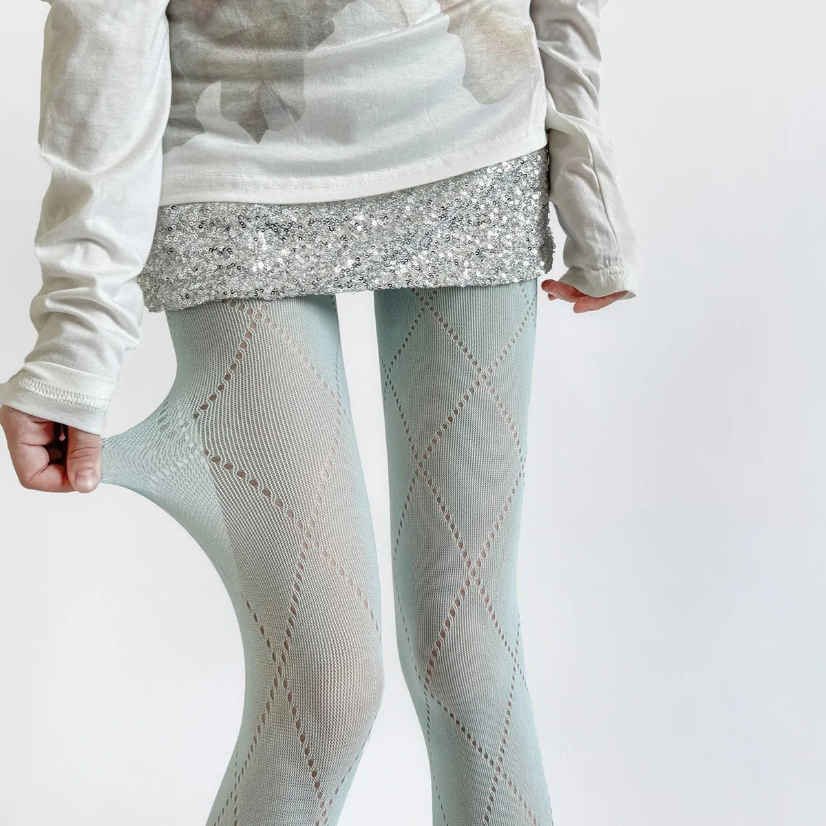 Pantyhose Women Retro Plaid Hollow Out Mesh Fishnet Stockings Women Tights Lingerie Slim Stocking Pantyhose Tight spring  summer