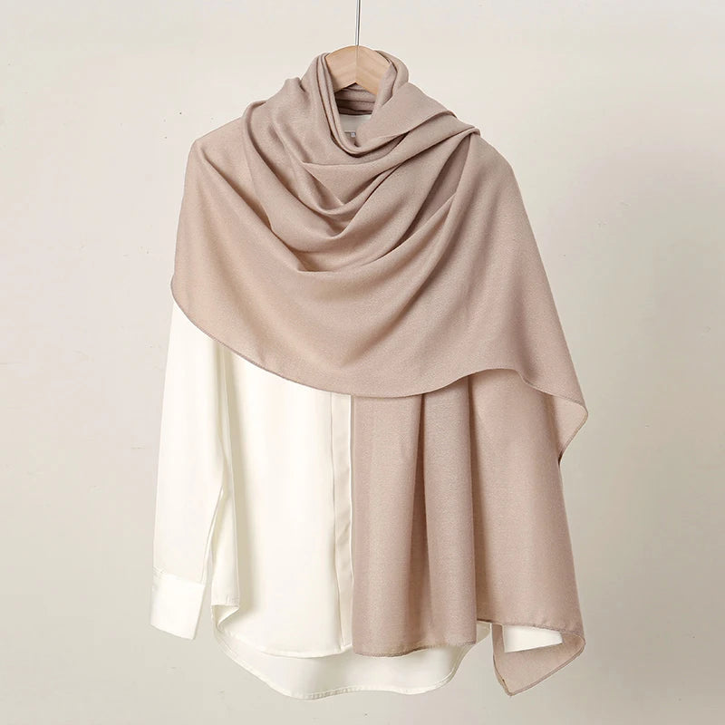 New Cotton Linen Hijab Scarf For Women Femme Musulmane shawls Kebaya Women's Hijab Headscarf Wrap Stoles Solid Islamic Headband