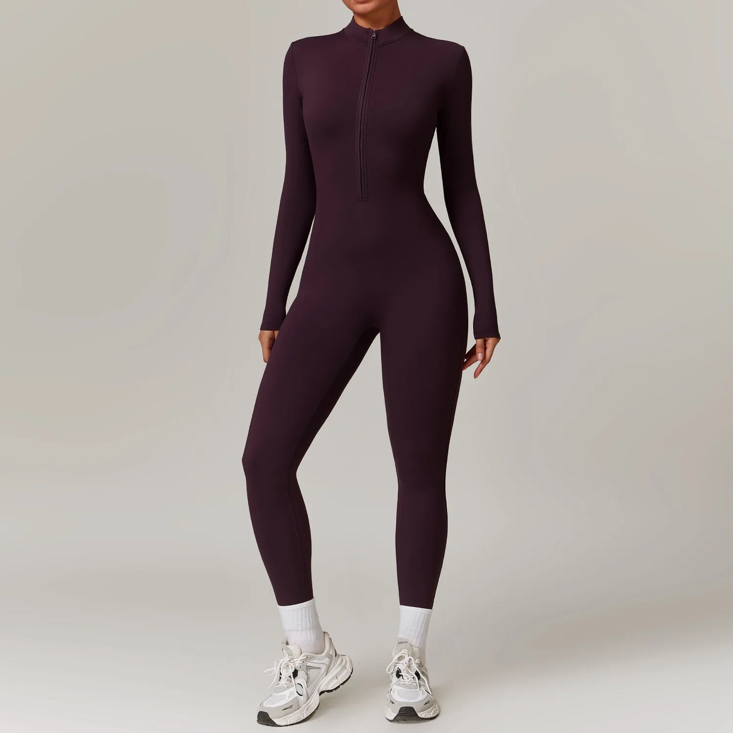 Velvet Yoga Jumpsuit — Push-Up Gym & Pilates Outfit