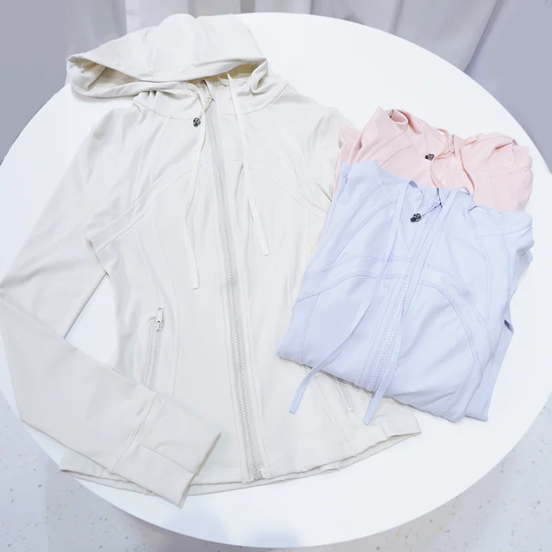 Hooded Sports Jacket — Breathable Quick-Dry Zip-Up Cardigan
