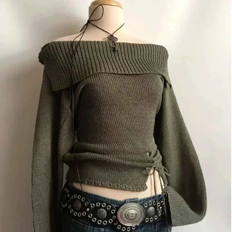 Y2K Korean winter new fashion women's knitted sweater Harajuku loose mood girl casual sweater retro aesthetic chic lapel sweater