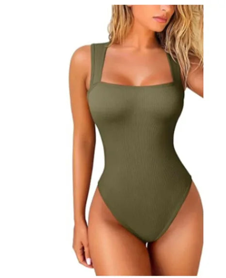 14 Color Option Women's Bodysuits Summer Sexy Lady Strapless Backless Solid Color U Collar Slim Skinny Playsuits Tops OUFY-821