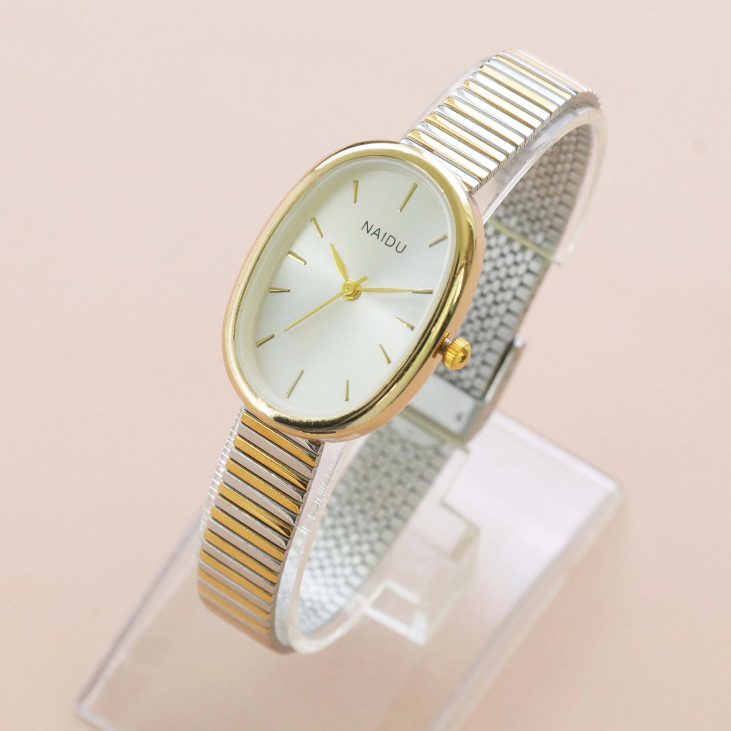 watch for women  Ladies Watches  Women's wristwatch  Simple Silver and Gold Stainless  Watchband Quartz   Women's watches