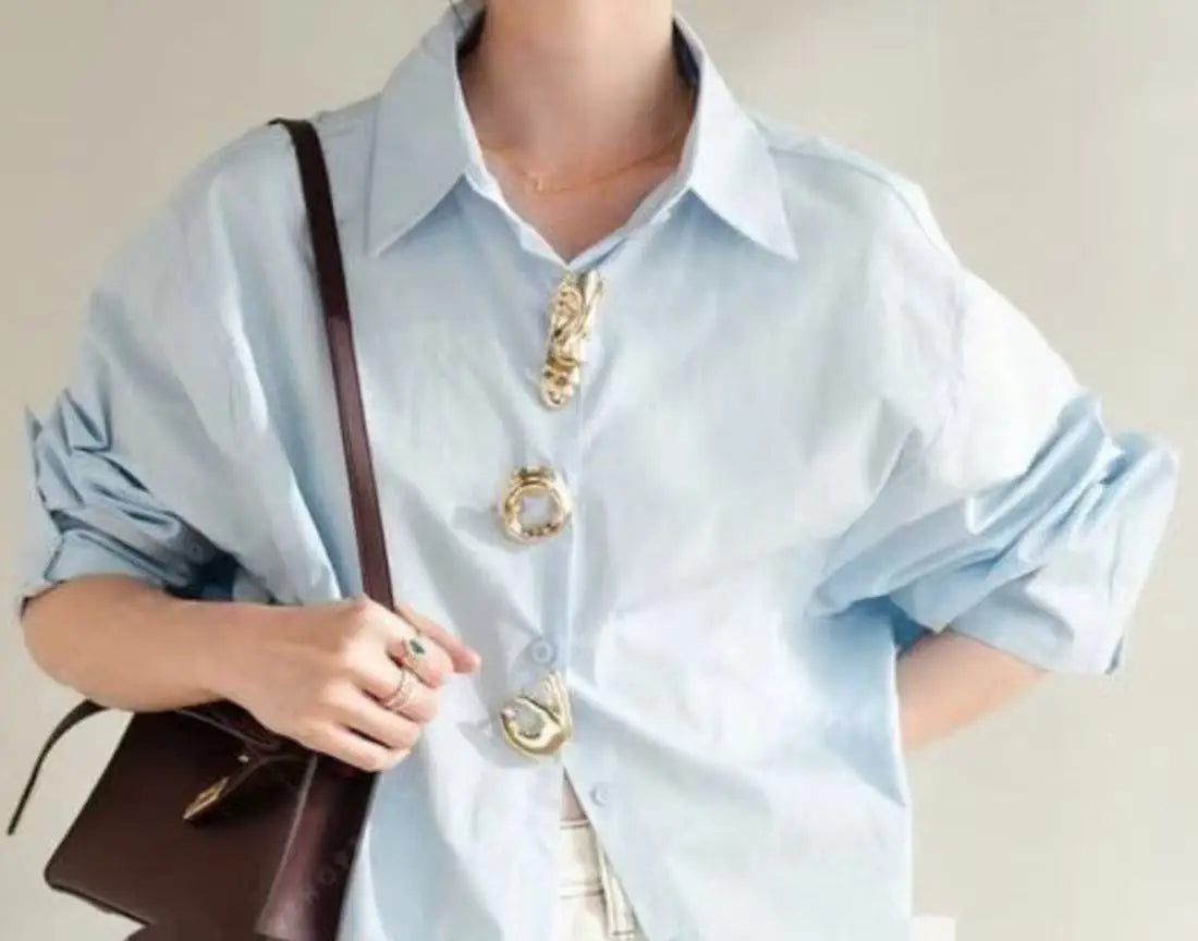 New Autumn 2025 Cotton Long Sleeve Solid Color Blouses Shirts for Women Trend Loose Casual Tops Woman Clothes