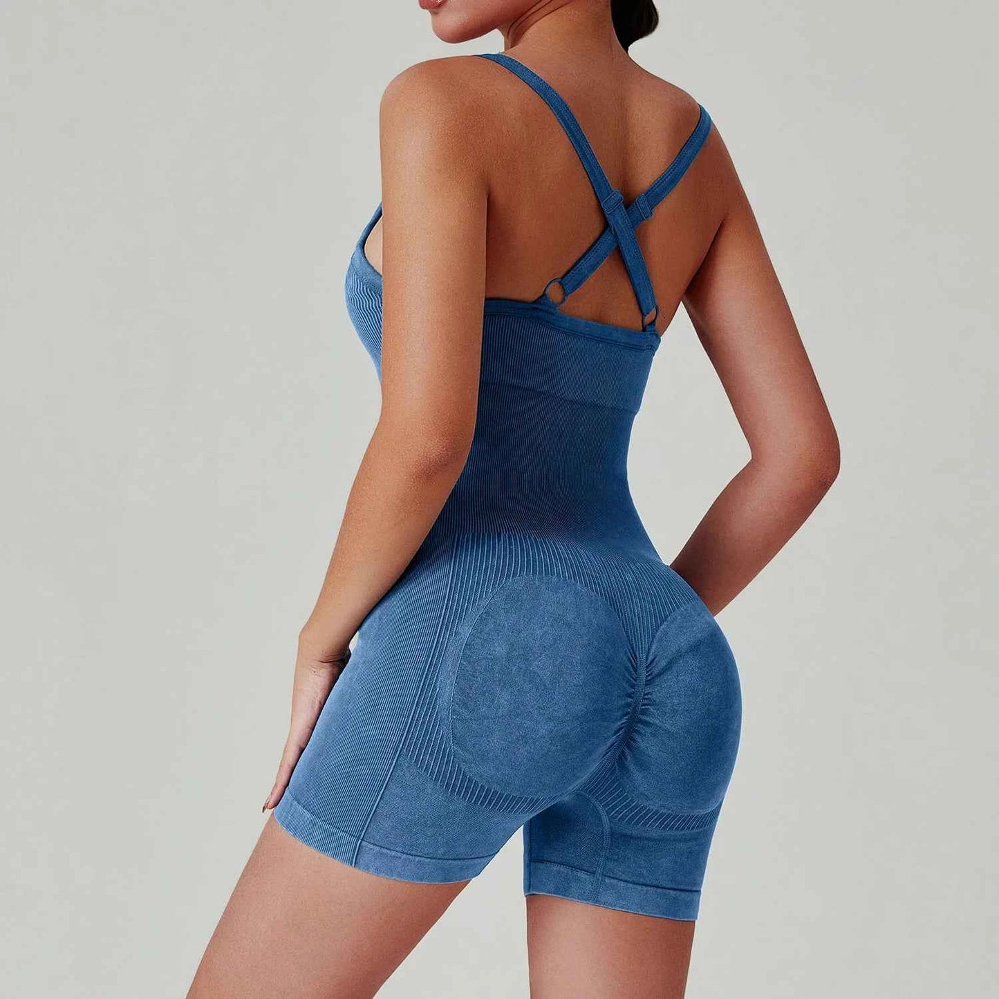 Seamless Yoga Bodysuit — High Waist 4-Way Stretch Jumpsuit