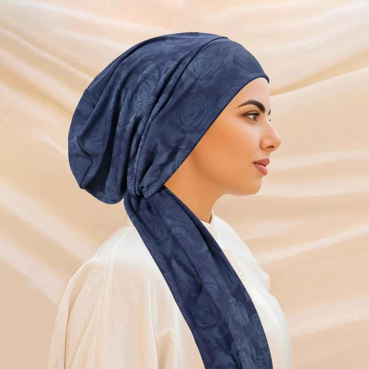 Trendy Print Women Hijabs Head Scarf Hijab Chemo Cap Turban Pre-Tied Headwear Bandana Cancer Hair Loss Headscarf Head Wrap