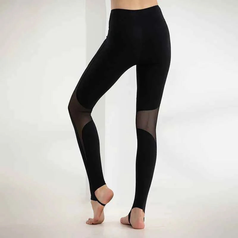 Mesh Patchwork Women Yoga Leggings High Waist Fitness Gym Pants Quick Dry Workout Running Sportswear Tights Deportivo Mujer