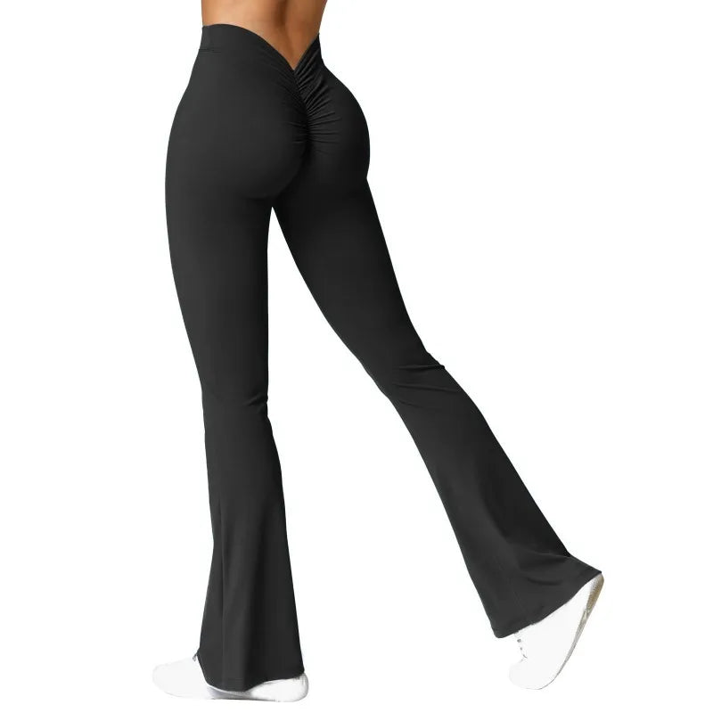 V-Back High Waist Push-Up Gym Leggings