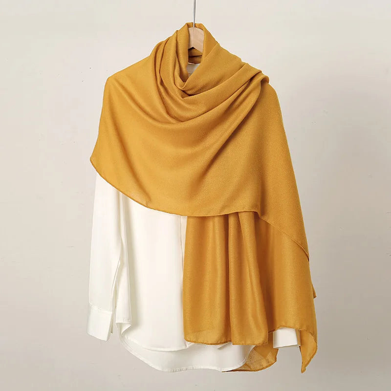 New Cotton Linen Hijab Scarf For Women Femme Musulmane shawls Kebaya Women's Hijab Headscarf Wrap Stoles Solid Islamic Headband